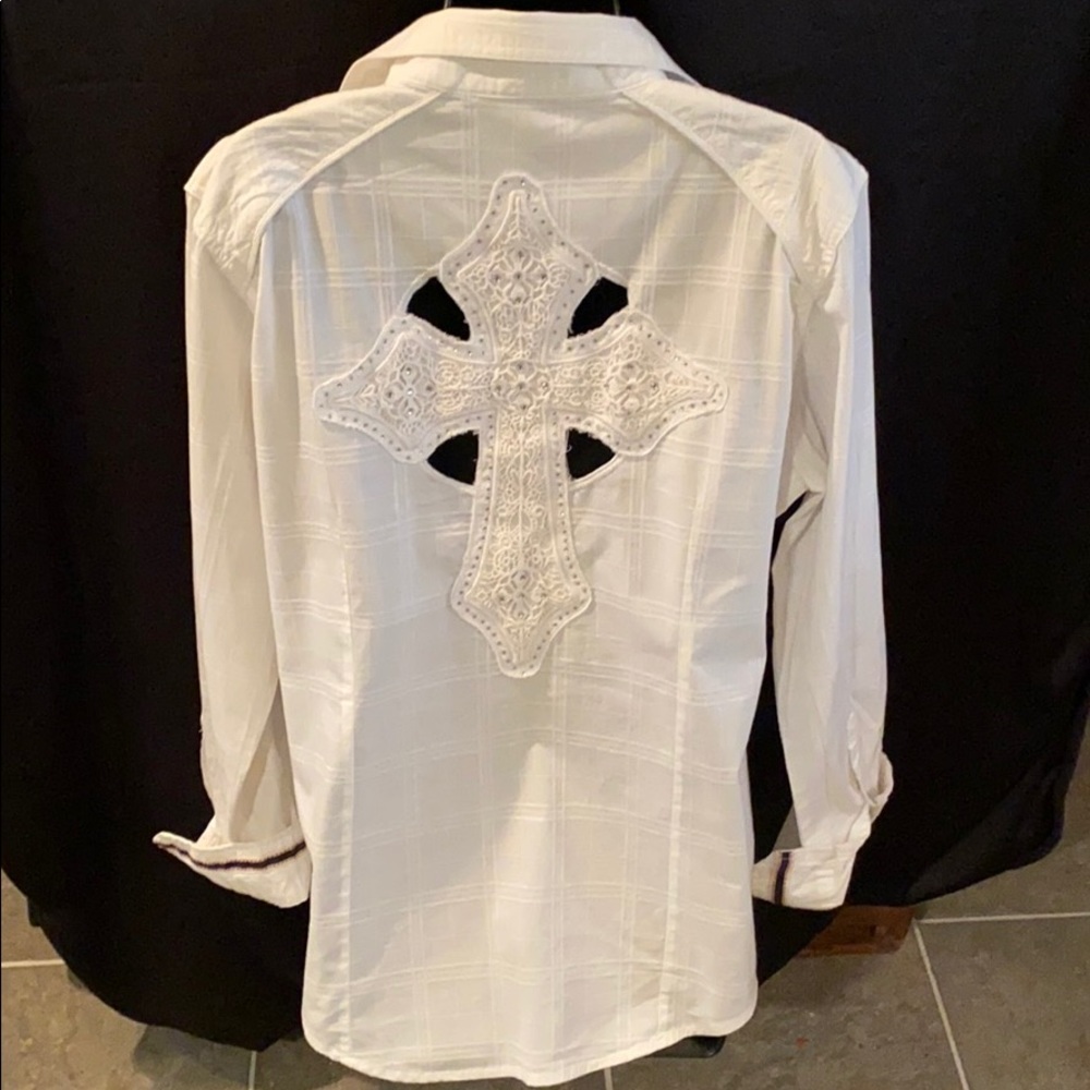 Affliction long sleeve button down shirt